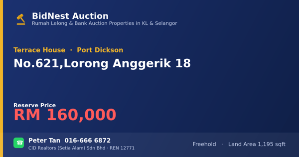 Terrace House · No. 621, Lorong Anggerik 18