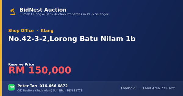 Kedai Pejabat · No. 42-3-2, Lorong Batu Nilam 1b