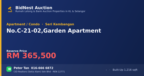 Apartmen / Kondo · No. C-21-02, Garden Apartment