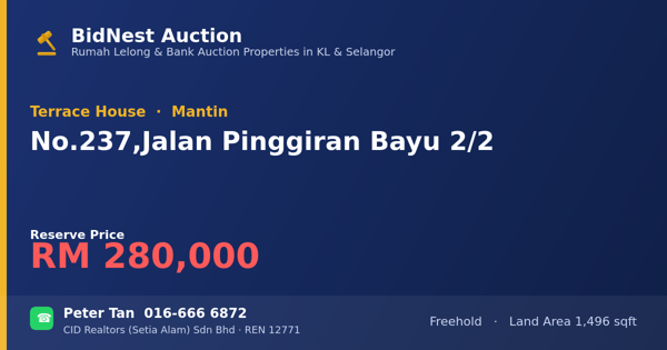 Terrace House · No. 237, Jalan Pinggiran Bayu 2/2