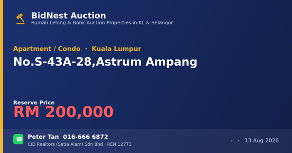 Apartment / Condo · No. S-43A-28, Astrum Ampang