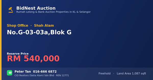 Kedai Pejabat · No. G-03-03a, Blok G