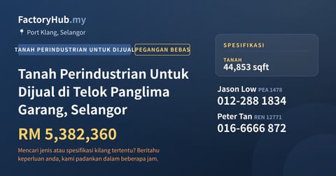 Tanah Untuk Dijual - Tanah Perindustrian Milik Bebas Untuk Dijual di Wisdom Park, Jenjarom - Jenjarom, Selangor