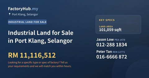 Land For Sale - Industrial Land for Sale in Port Klang, Selangor - Port Klang, Selangor