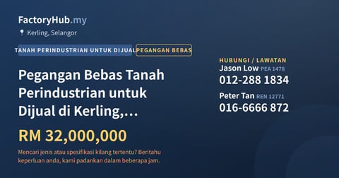 Tanah Untuk Dijual - Pegangan Bebas Tanah Perindustrian untuk Dijual di Kerling, Selangor - Kerling, Selangor