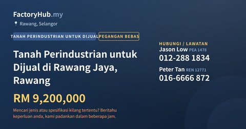 Tanah Untuk Dijual - Tanah Perindustrian untuk Dijual di Rawang Jaya, Rawang - Rawang, Selangor