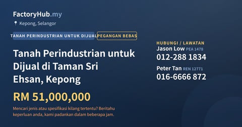 Tanah Untuk Dijual - Tanah Perindustrian untuk Dijual di Taman Sri Ehsan, Kepong - Kepong, Kuala Lumpur