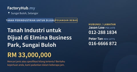 Tanah Untuk Dijual - Tanah Industri untuk Dijual di Elmina Business Park, Sungai Buloh - Sungai Buloh, Selangor