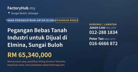 Tanah Untuk Dijual - Pegangan Bebas Tanah Industri untuk Dijual di Elmina, Sungai Buloh - Sungai Buloh, Selangor