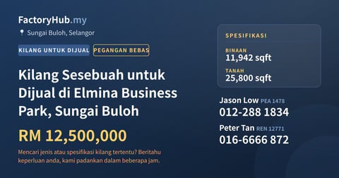 Kilang Untuk Dijual - Kilang Sesebuah untuk Dijual di Elmina Business Park, Sungai Buloh - Sungai Buloh, Selangor