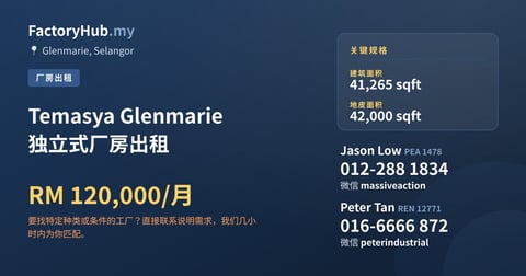 工厂 出租 - Temasya Glenmarie 独立式厂房出租 - Glenmarie, Selangor