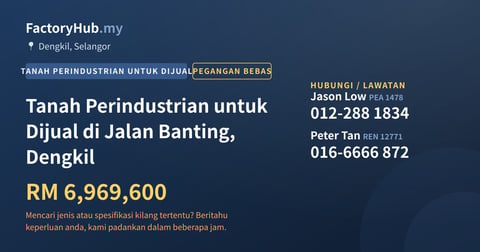 Tanah Untuk Dijual - Tanah Perindustrian untuk Dijual di Jalan Banting, Dengkil - Dengkil, Selangor