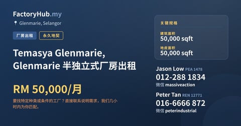 工厂 出租 - Temasya Glenmarie, Glenmarie 半独立式厂房出租 - Glenmarie, Selangor