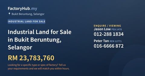 Land For Sale - Industrial Land for Sale in Bukit Beruntung, Selangor - Bukit Beruntung, Selangor