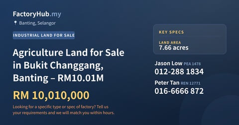 Land For Sale - Agriculture Land for Sale in Bukit Changgang, Banting – RM10.01M - Banting, Selangor