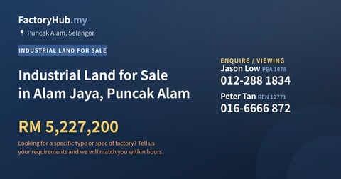 Land For Sale - Industrial Land for Sale in Alam Jaya, Puncak Alam - Puncak Alam, Selangor