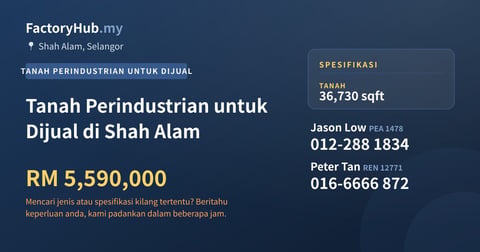 Tanah Untuk Dijual - Tanah Perindustrian untuk Dijual di Shah Alam - Shah Alam, Selangor