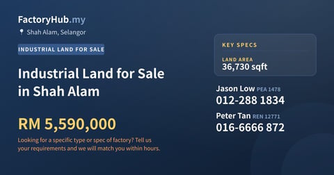 Land For Sale - Industrial Land for Sale in Shah Alam - Shah Alam, Selangor