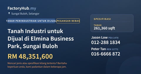 Tanah Untuk Dijual - Tanah Industri untuk Dijual di Elmina Business Park, Sungai Buloh - Sungai Buloh, Selangor