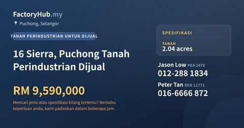 Tanah Untuk Dijual - 16 Sierra, Puchong Tanah Perindustrian Dijual - Puchong, Selangor