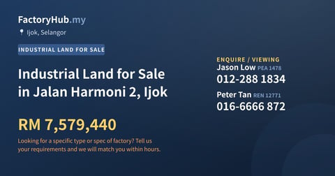 Land For Sale - Industrial Land for Sale in Jalan Harmoni 2, Ijok - Ijok, Selangor
