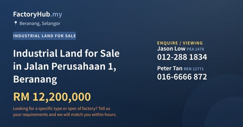 Land For Sale - Industrial Land for Sale in Jalan Perusahaan 1, Beranang - Beranang, Selangor