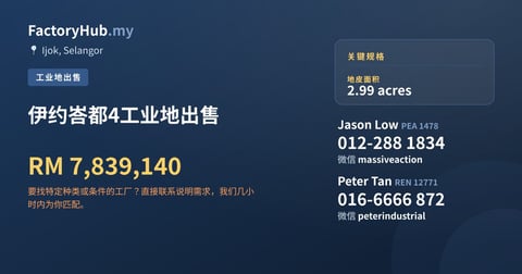 土地 出售 - 伊约峇都4工业地出售 - Ijok, Selangor
