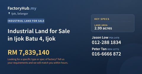 Land For Sale - Industrial Land for Sale in Ijok Batu 4, Ijok - Ijok, Selangor