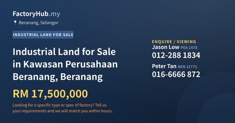 Land For Sale - Industrial Land for Sale in Kawasan Perusahaan Beranang, Beranang - Beranang, Selangor