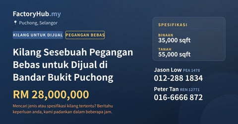 Kilang Untuk Dijual - Kilang Sesebuah Pegangan Bebas untuk Dijual di Bandar Bukit Puchong - Puchong, Selangor