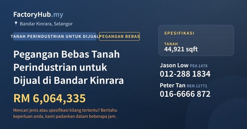 Tanah Untuk Dijual - Pegangan Bebas Tanah Perindustrian untuk Dijual di Bandar Kinrara - Bandar Kinrara, Selangor