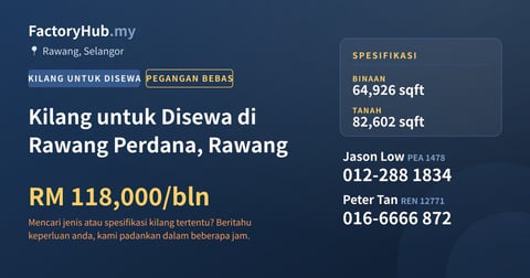 Kilang Untuk Disewa - Kilang untuk Disewa di Rawang Perdana, Rawang - Rawang, Selangor