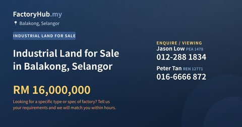 Land For Sale - Industrial Land for Sale in Balakong, Selangor - Balakong, Selangor