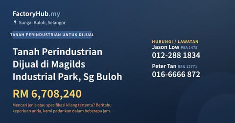 Tanah Untuk Dijual - Tanah Perindustrian Dijual di Magilds Industrial Park, Sg Buloh - Sungai Buloh, Selangor