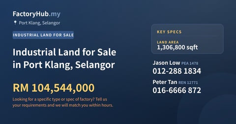 Land For Sale - Industrial Land for Sale in Port Klang, Selangor - Port Klang, Selangor