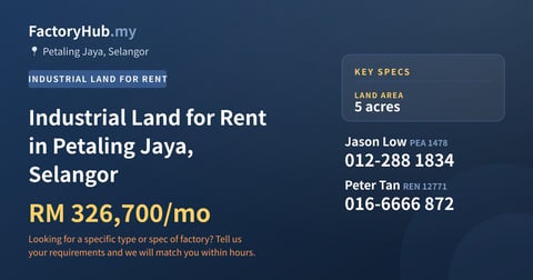 Land For Rent - Industrial Land for Rent in Petaling Jaya, Selangor - Petaling Jaya, Selangor
