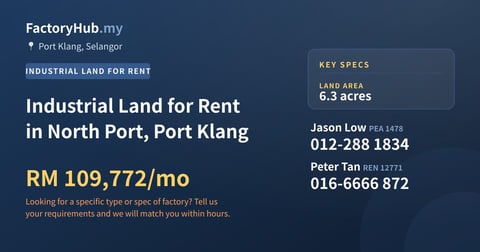 Land For Rent - Industrial Land for Rent in North Port, Port Klang - Port Klang, Selangor