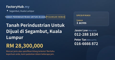 Tanah Untuk Dijual - Tanah Perindustrian Untuk Dijual di Segambut, Kuala Lumpur - Segambut, Kuala Lumpur