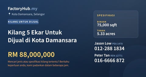 Kilang Untuk Dijual - Kilang 5 Ekar Untuk Dijual di Kota Damansara - Kota Damansara, Selangor
