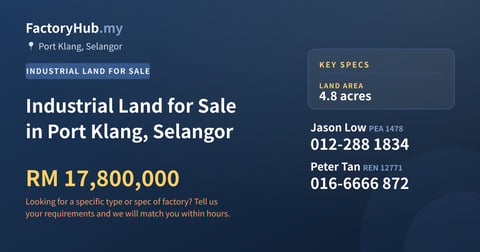 Land For Sale - Industrial Land for Sale in Port Klang, Selangor - Port Klang, Selangor