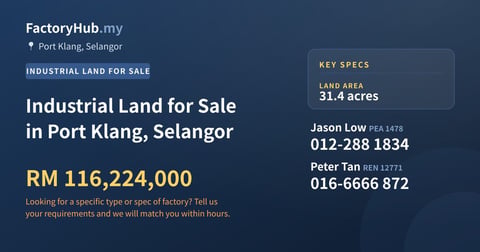 Land For Sale - Industrial Land for Sale in Port Klang, Selangor - Port Klang, Selangor