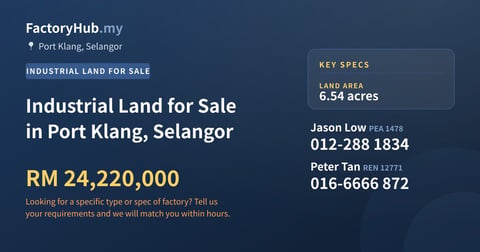 Land For Sale - Industrial Land for Sale in Port Klang, Selangor - Port Klang, Selangor