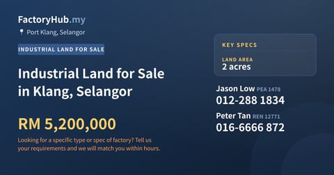 Land For Sale - Industrial Land for Sale in Klang, Selangor - Port Klang, Selangor