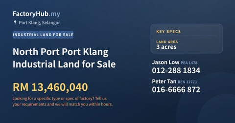 Land For Sale - North Port Port Klang Industrial Land for Sale - Port Klang, Selangor