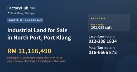 Land For Sale - Industrial Land for Sale in North Port, Port Klang - Port Klang, Selangor
