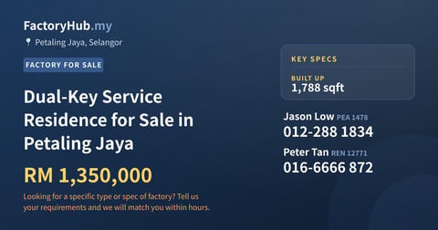 Residential For Sale - Dual-Key Service Residence for Sale in Petaling Jaya - Petaling Jaya, Selangor