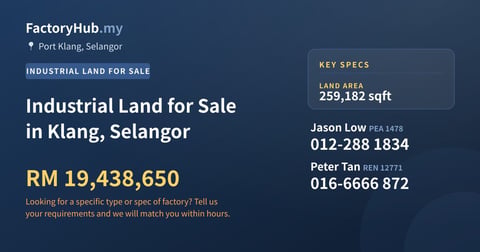 Land For Sale - Industrial Land for Sale in Klang, Selangor - Port Klang, Selangor