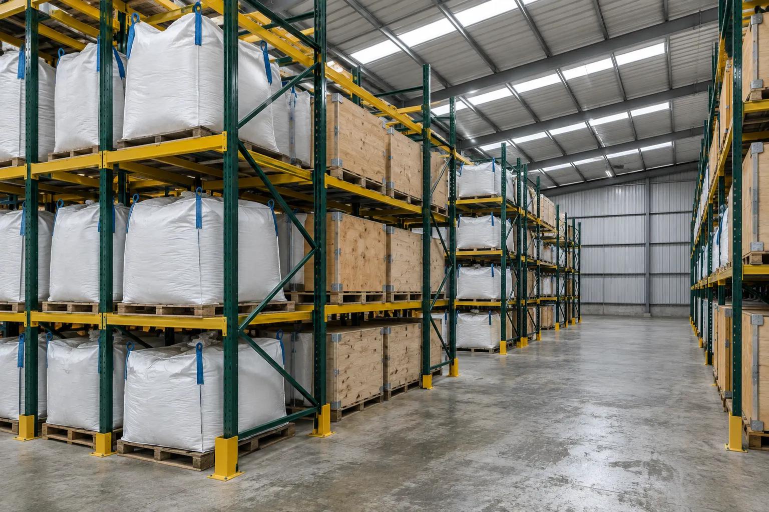 Reference image of a racked warehouse