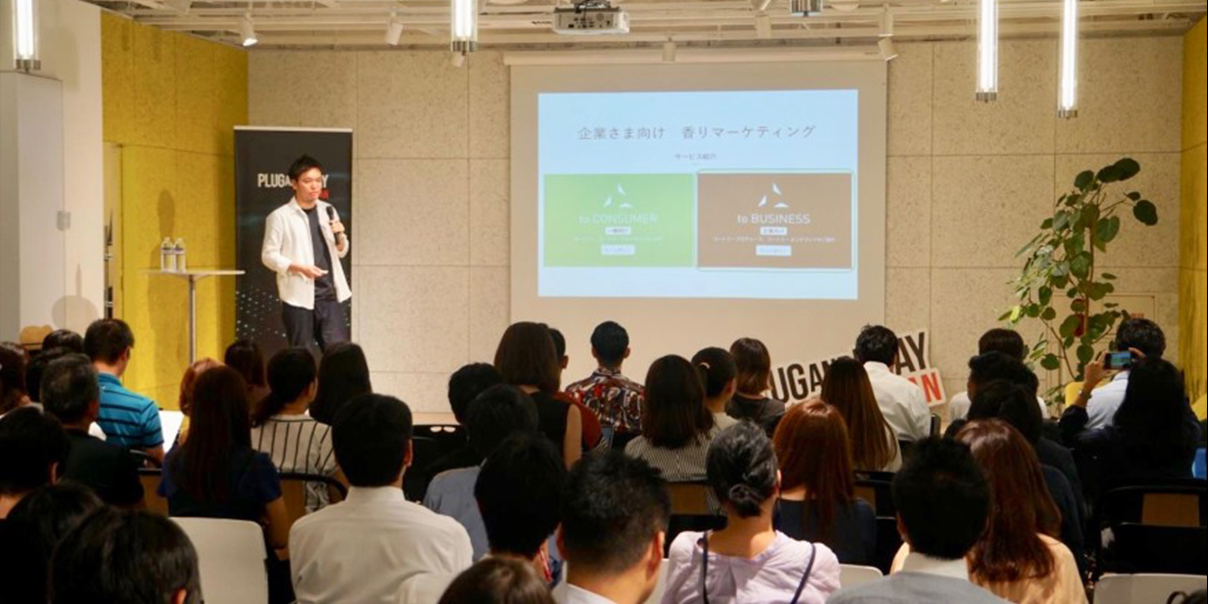 Our representative, Kenji, spoke at the Fashion & Cosmetic x Tech event