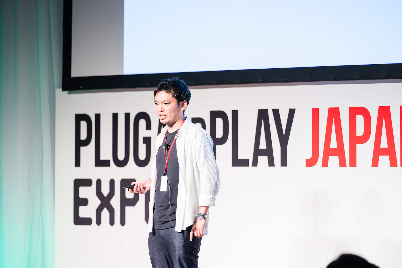 Photo of Kenji presenting